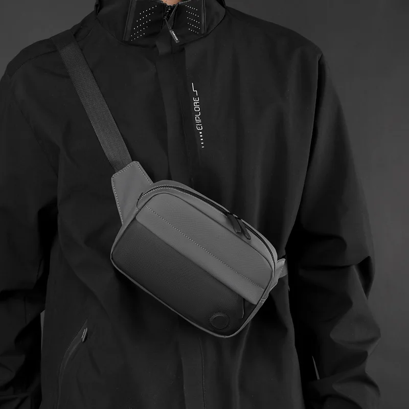 New 2025 Men's Diagonal Cross Chest Bag, Contrasting Color Shoulder Bag, Outdoor Leisure High-end Chest Bag, Waist Bag for Men