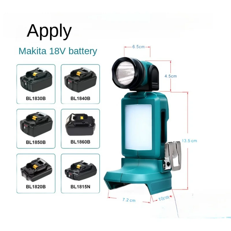 

Применимо к Mutian Battery Work LightledOutdoor Lamps18VLithium Battery Многофункциональный портативный фонарик