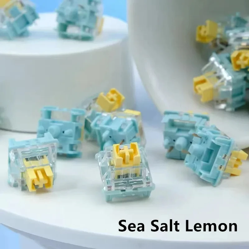 

Wholesales Sea Salt Lemon Switch Linear DIY Custom Mechanical Keyboard Compatible Cherry MX SMD 5Pin Switches