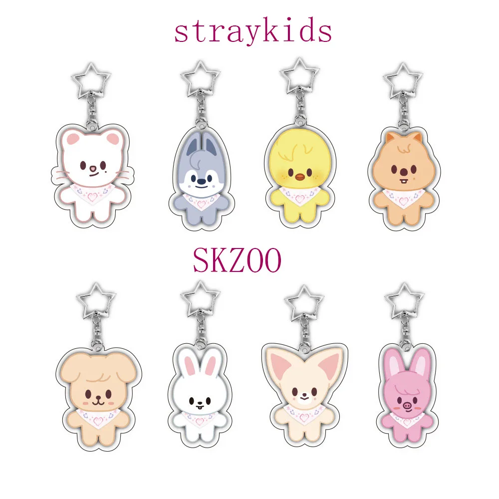 Stray Kids nowy kreskówkowy akrylowy breloczek SKZOO akrylowy zawieszka do torby akcesoria gadżety dla fanów gwiazd