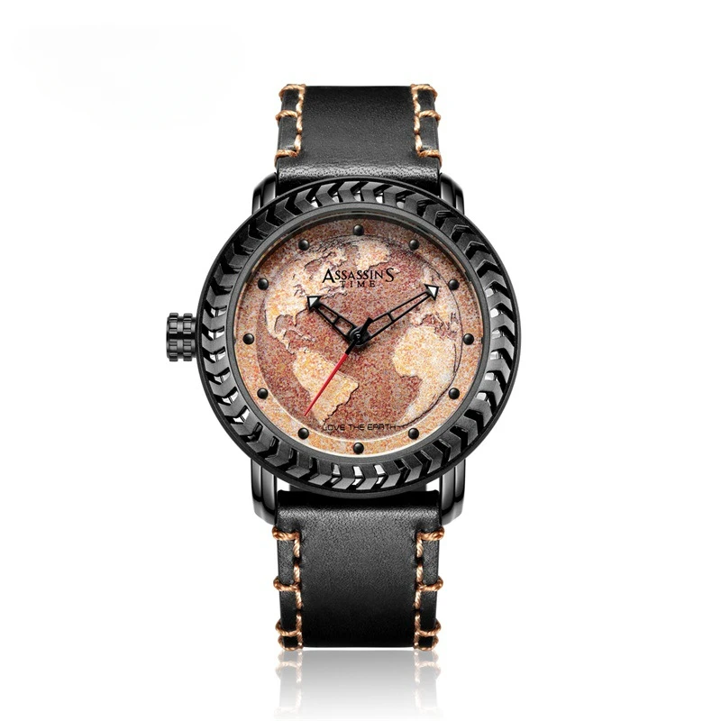 Time Assassin-reloj Retro para hombre, cronógrafo con personalidad, tendencia de moda, cinturón, estudiante