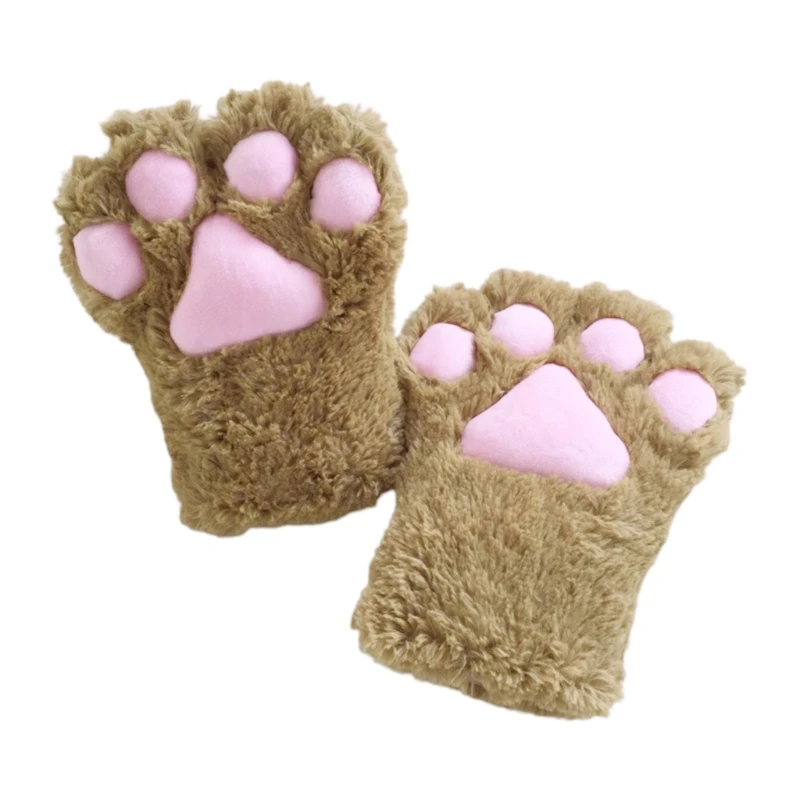 Luvas pata urso novidade para garra gato acolchoadas luvas dedo completo cosplay prop brinquedo