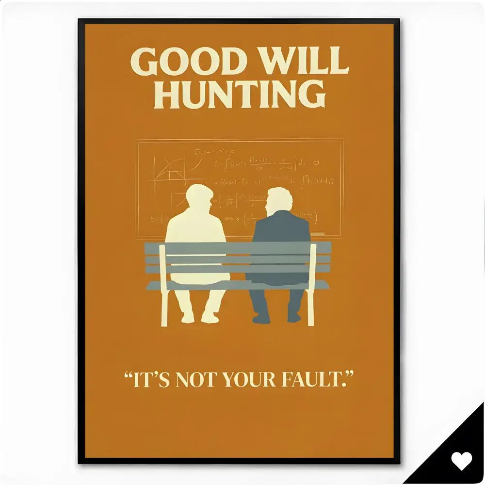 Thoughtful Heartfelt Movie Good Will Hunting Poster Premium HD Decor Wall Art for Interior Room Makeover Home Accents Gift