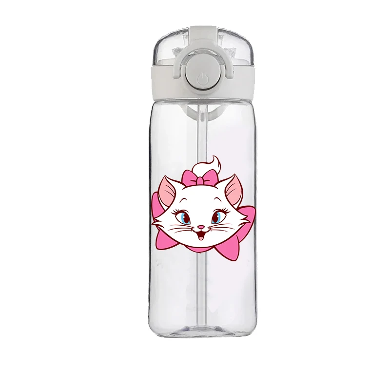 Disney Marie Cat Straw Cup for Boys Girls Children Anti-drop and High Temperature Resistant Large-capacity Convenient Water Cup