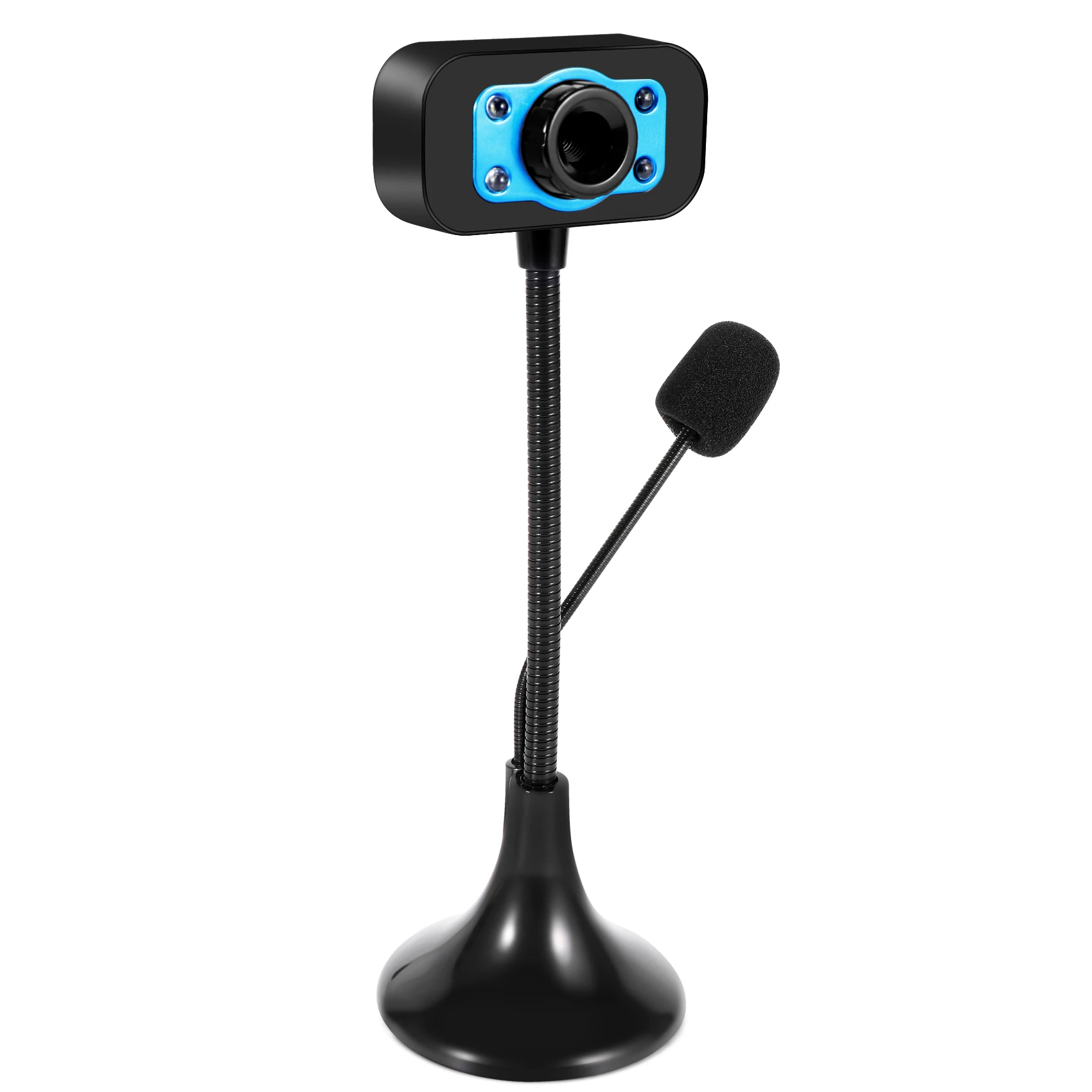 

Web Camera USB High Definition Webcam 4 Led Web Cam with MIC Desktop for Skype Youtube Computer PC Laptop