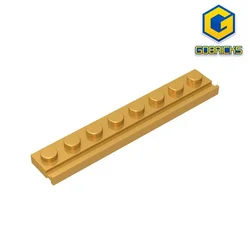 Gobricks GDS-1235  Plate, Modified 1 x 8 with Door Rail compatible with lego 4510 children's toys Assembles Building Blocks Tech