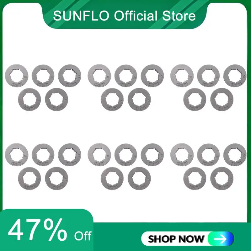 

SUNFLO 30Pcs Sprocket Rim 3/8 Inch Pitch 7 Tooth 19Mm For Stihl MS360 MS310 Husqvarna 154 254 50 51 55 Chainsaw 18720