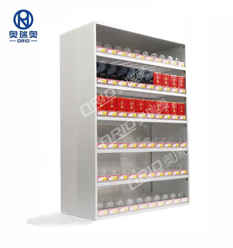 

Cigarette Counter Stand Shelf, Convenience Store Back Cigarette Cabinet, Automatic Pusher, Supermarket Display Rack