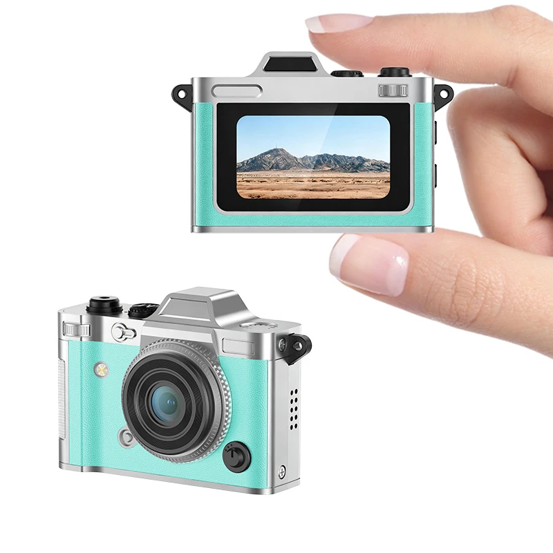 DC29S Metallic Texture Super Light Genuine Leather Retro Android Phone Mini Digital Camera CMOS 2K Video Instant Sharing