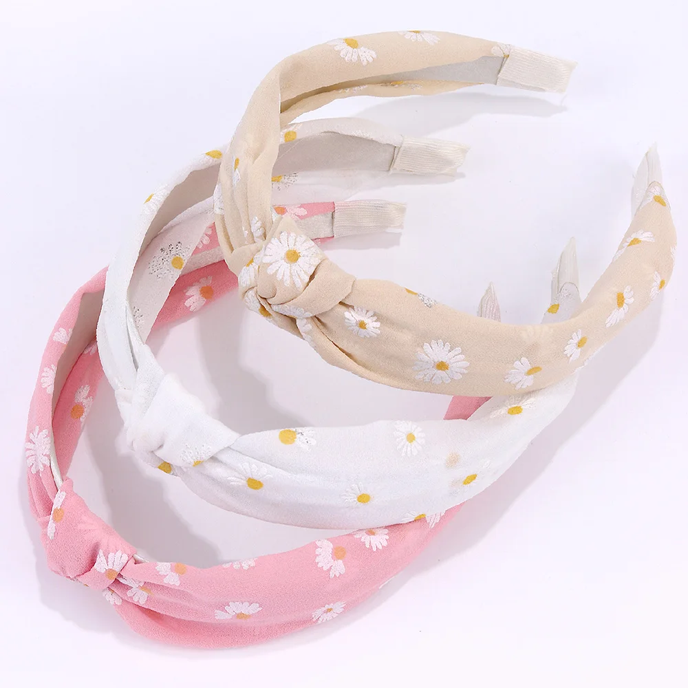 3pcs/set Daisy Pattern Headband for Girls Kids Hair Accessories Headbands for Women Popularity Headwear Ideal Gift for Girls