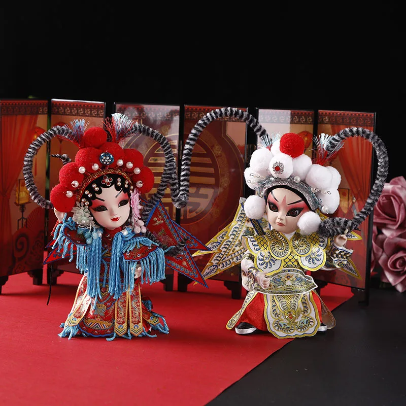 Beijing silk man cartoon doll ornament characteristic Chinese style travel commemorative gift