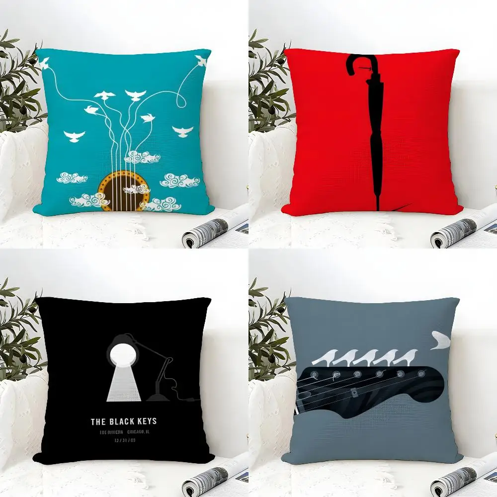 Abstract Realistic Musical Note Pattern Pillow Case Cotton Linen Fabric Square Zipper Pillowcase Home Decorative Living Room