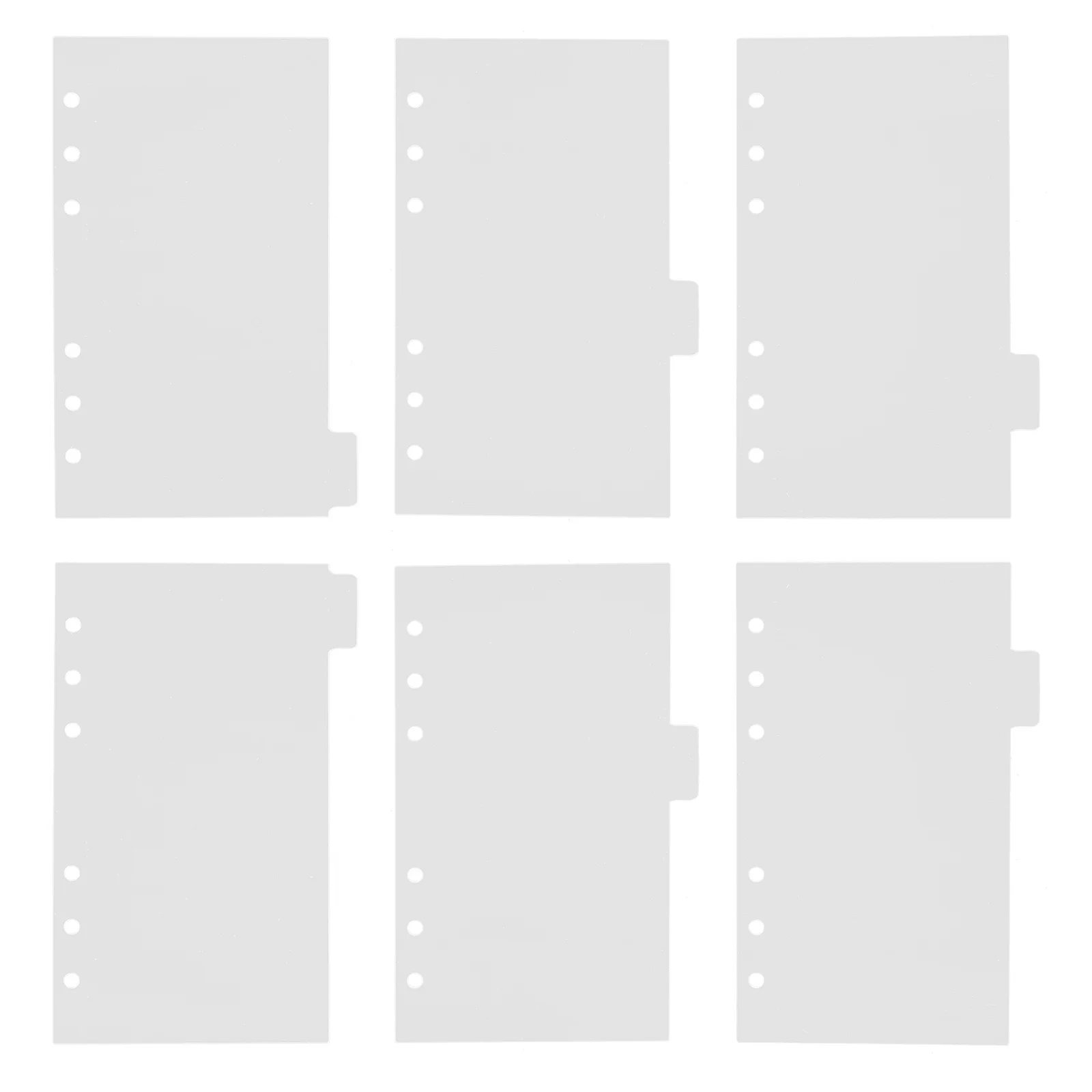 

6Pcs Transparent Acrylic Notebook Binder Refillable Clear 6 Ring Cover Planner Journal Budget Binder Notebook Cover