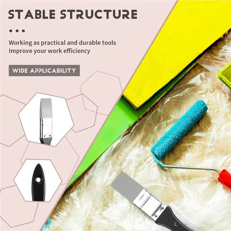 VEHO-5X Color Shaper Brush Wide Firm Flat Silicone Paint Brush Flexible Acrylic And Water Based Painting Tool, 1 Inches