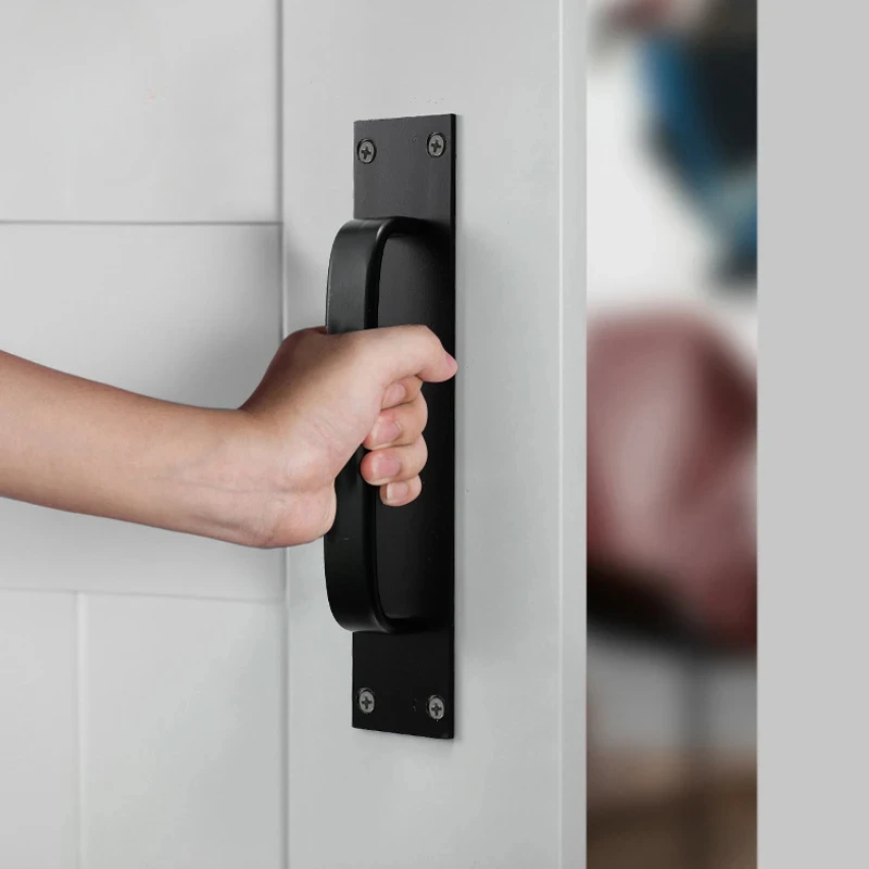 แฟชั่นสีดําตู้จับอลูมิเนียมห้องครัวประตูตู้ดึงลิ้นชัก Knobs เฟอร์นิเจอร์ประตูฮาร์ดแวร์