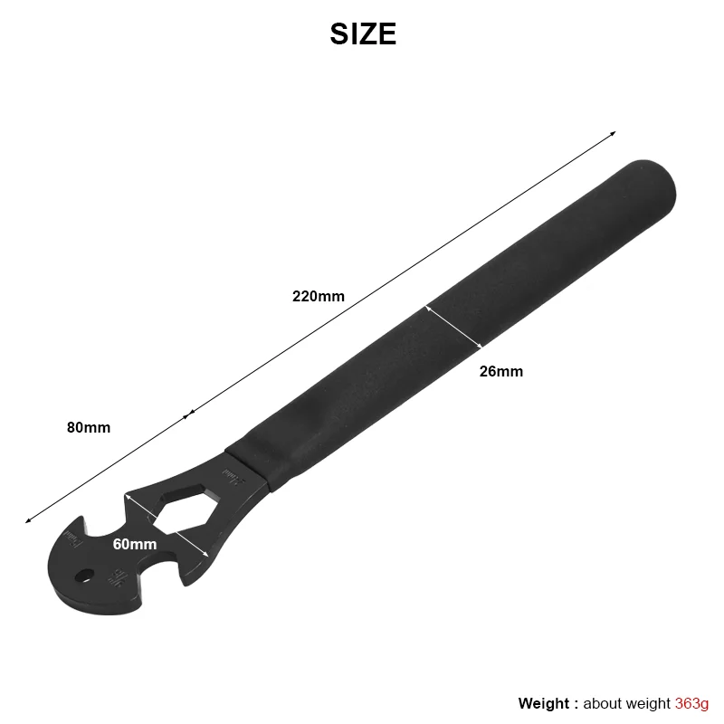 Fahrrad Pedal Schlüssel Extra Lange Griff MTB Straße Mountainbike Pedale Installieren Entferner Entfernung Ersetzen Reparatur Werkzeug Spanner 15mm – Detail 1
