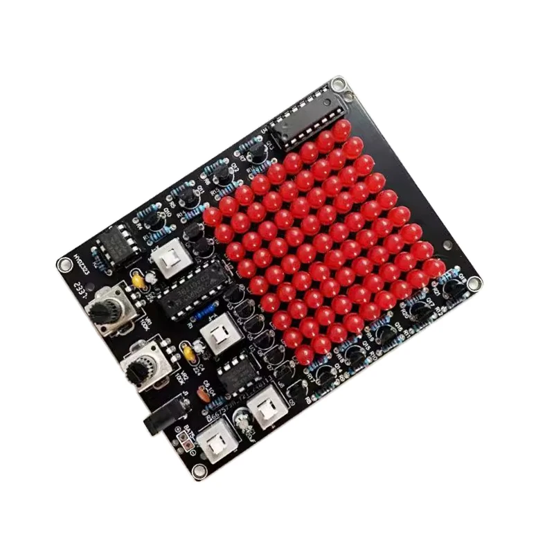 LED Chasing Light Game DIY Electronic Kit X/Y Axis Adjustable Flow Light Soldering Practice Kit Red Green Blue LED Optional