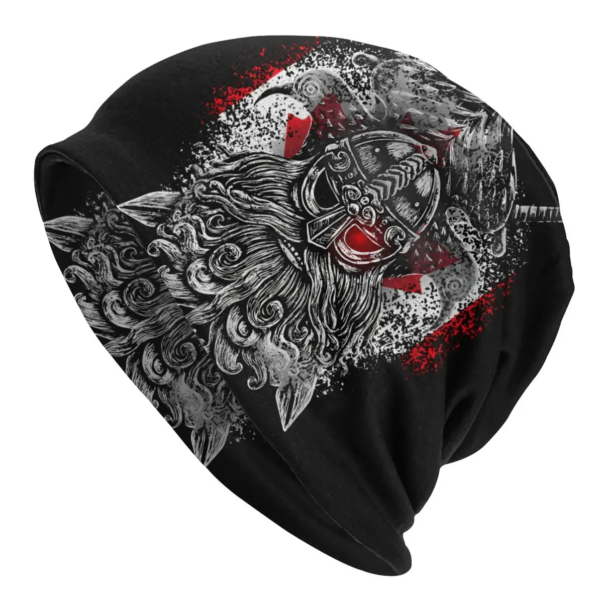 Bonnet Hats Mythology Men Women's Thin Skullies Beanies Hat Ravens Swords Canada Flag Autumn Spring Warm Cap Caps