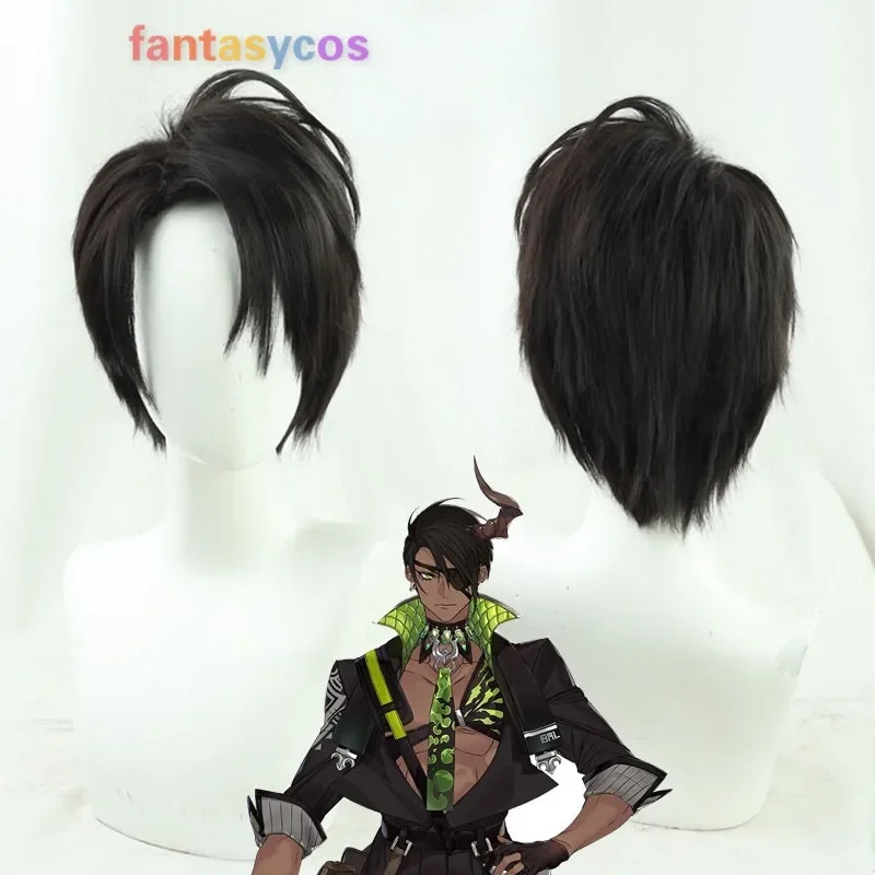 

VTuber Hololive Youtuber Aragami Oga Cosplay Wig Black Short Synthetic Hair Heat Resistant Halloween Costume Role Play Wigs