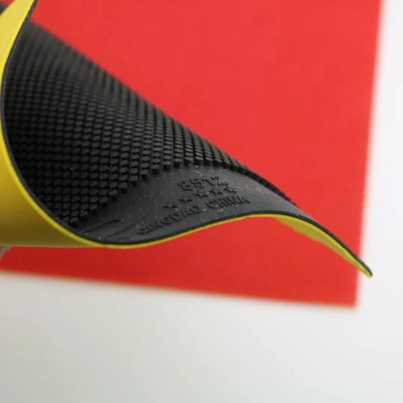 Meteor 8512 OX Table Tennis Rubber Trait Long Pimples 0.5mm Thin Yellow Sponge Red/Black Ping Pong Rubber With ITTF Approved