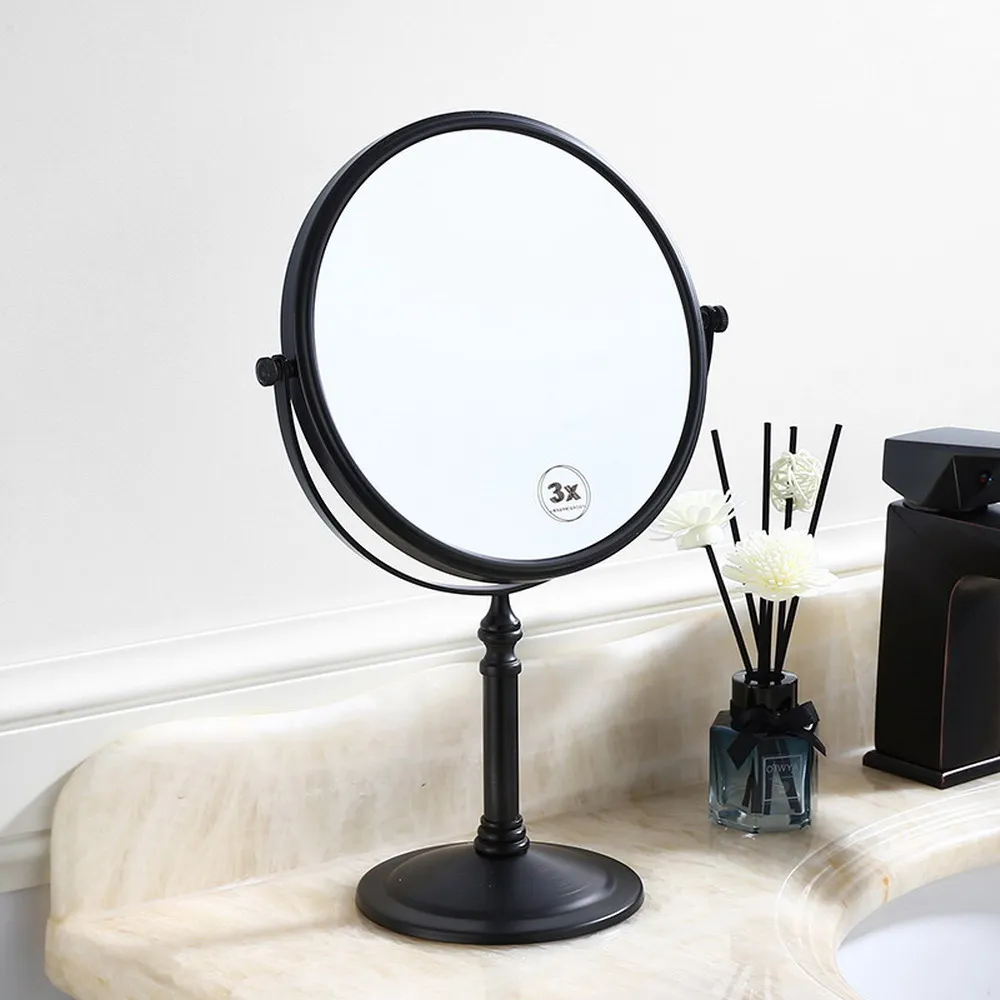 

Magnification Makeup Mirror 360 Rotating Professional Desktop Cosmetic Mirror 8" Double Sided Magnifier stand Nba643