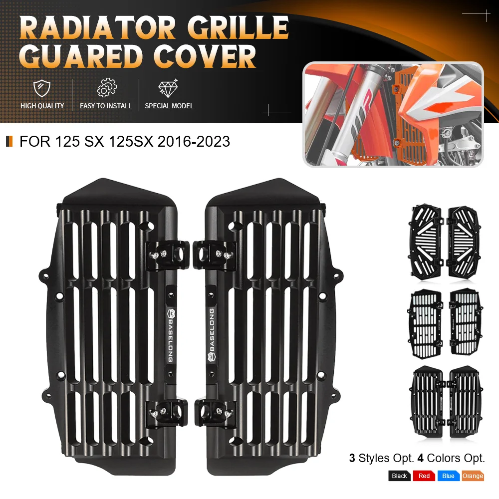 

FOR 125 SX 125SX 2016-2017-2018-2019-2020-2021-2022-2023 Radiator Grille Mesh Cover Shield Engine Cooler Protective Guard