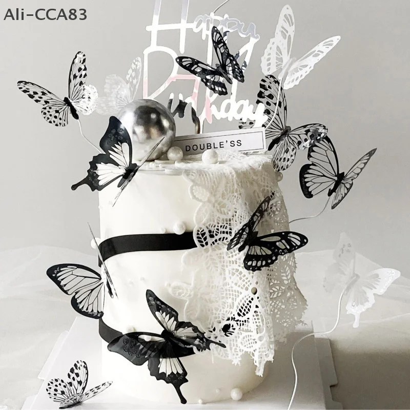 

6/18pcs Butterfly Cake Decoration Birthday Wedding Party Cake Decoration Valentine's Day Anniversary Decoration Supplies