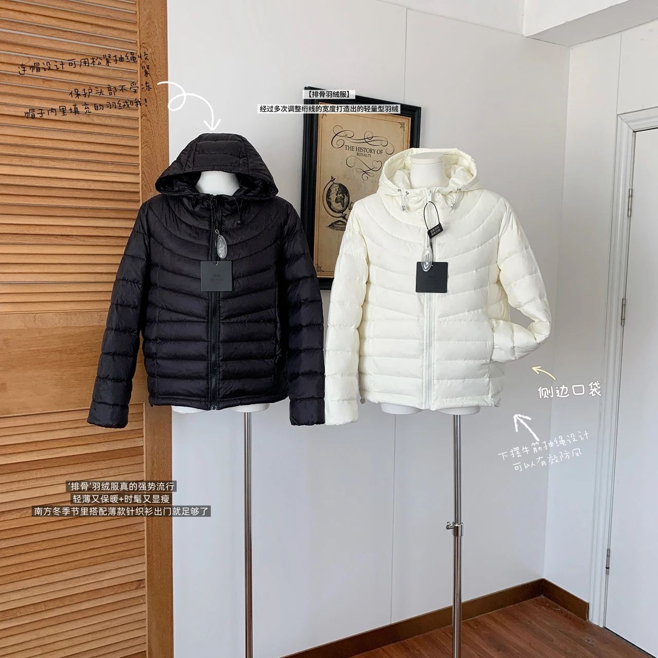 Dames herfst winter lichte capuchon witte eendendons jas dame dikke warme effen kleur ritssluiting lange mouw losse dons uitloper top