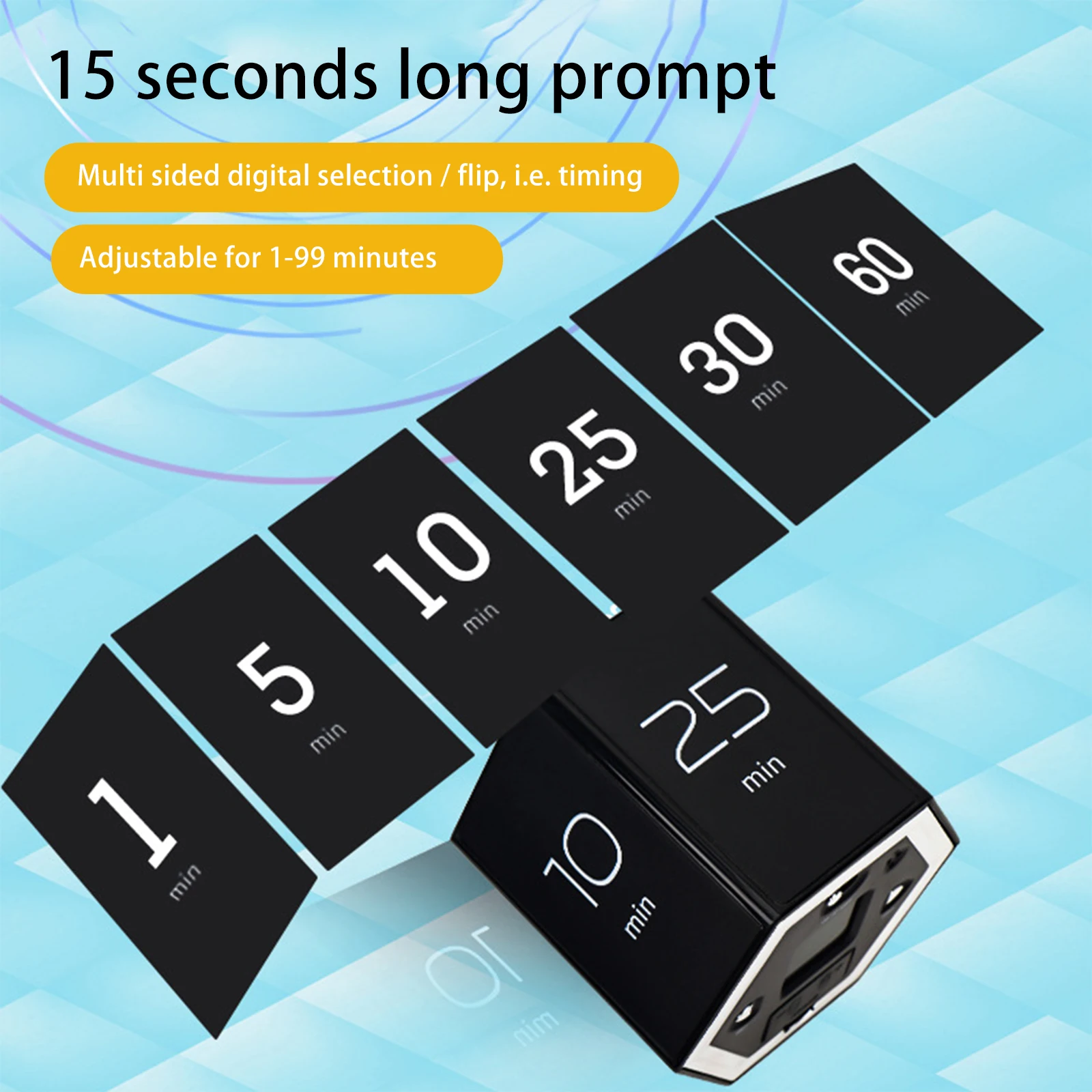 Multi Sided Digital Timers Creative Time Management Reminders Countdown Timers for Fitness Exercise Count Down Up Tools