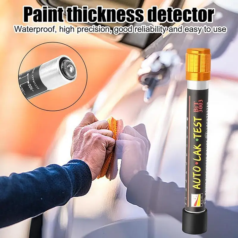 Paint Thickness Gauge Waterproof High Accuracy Paint Meter With Magnetic Tip Pen Type Easy Reading Paint Checker Multifunctional