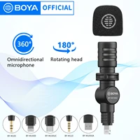 BOYA BY-M100 micrófono con cable Plug and Play micrófono de grabación de Audio y vídeo portátil para iPhone Android cámara PC transmisión en vivo Vlog