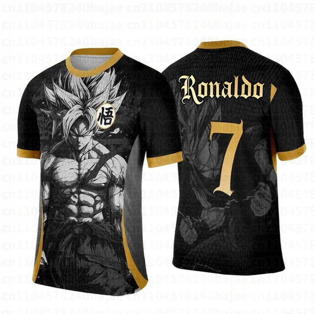 

2026 Summer New Adult Men's Dragon Ball Goku NO.7 3D Printed Football Jersey T-Shirt Kids Anime T-Shirt Special Football Jersey