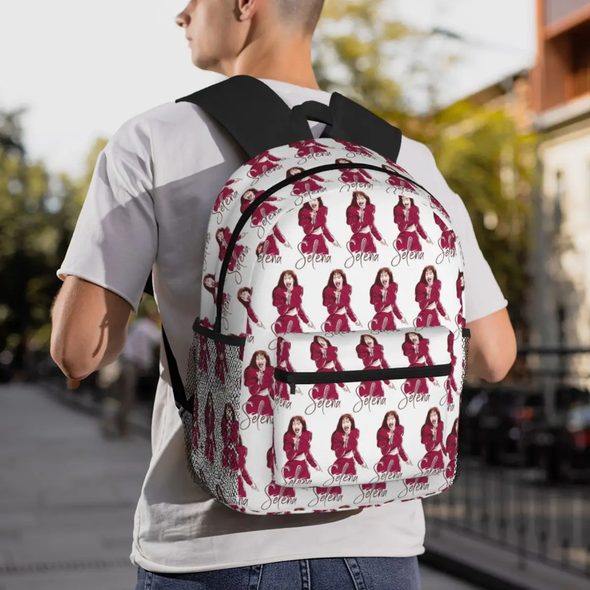 Selena Quintanilla Sakura Zaino per studenti Borsa da scuola Zaino da viaggio per escursionismo per uomo Donna Borse a tracolla per libri alla moda