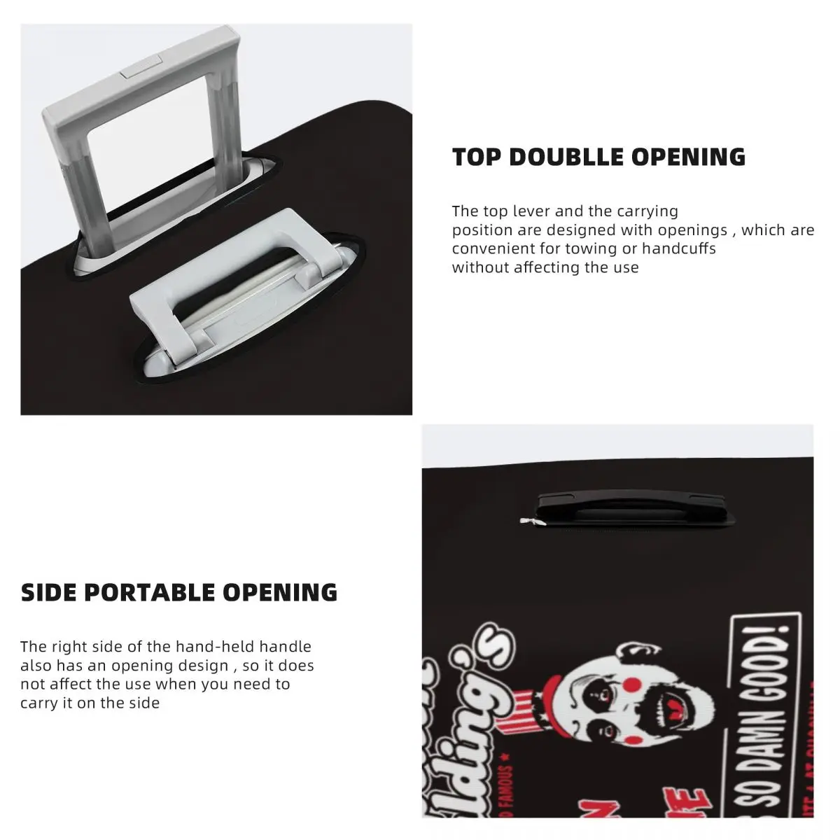 مخصص الكابتن سبولدينج للرئيس غطاء الأمتعة بيت مرن من 1000 جثة حقيبة سفر أغطية حماية البدلة #4