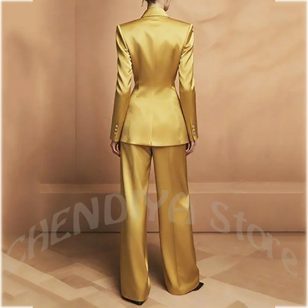Classic Elegant Women Suit Straight Casual Single Button Peaked Lapel Sequined Shiny Fashion Street Style Luxury Outfit for Lady