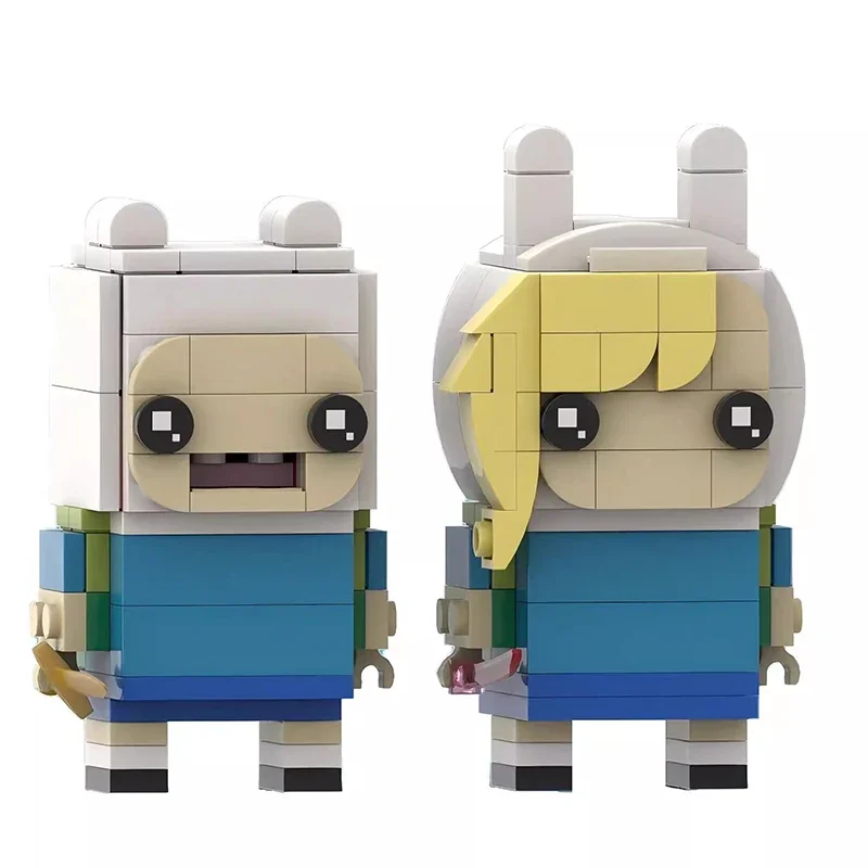 

Mini Character Building Blocks Kid Toys Gifts MOC Cartoon Anime Time Adventure Figures Brickheadz Sets Finn Jake Ice King BMO