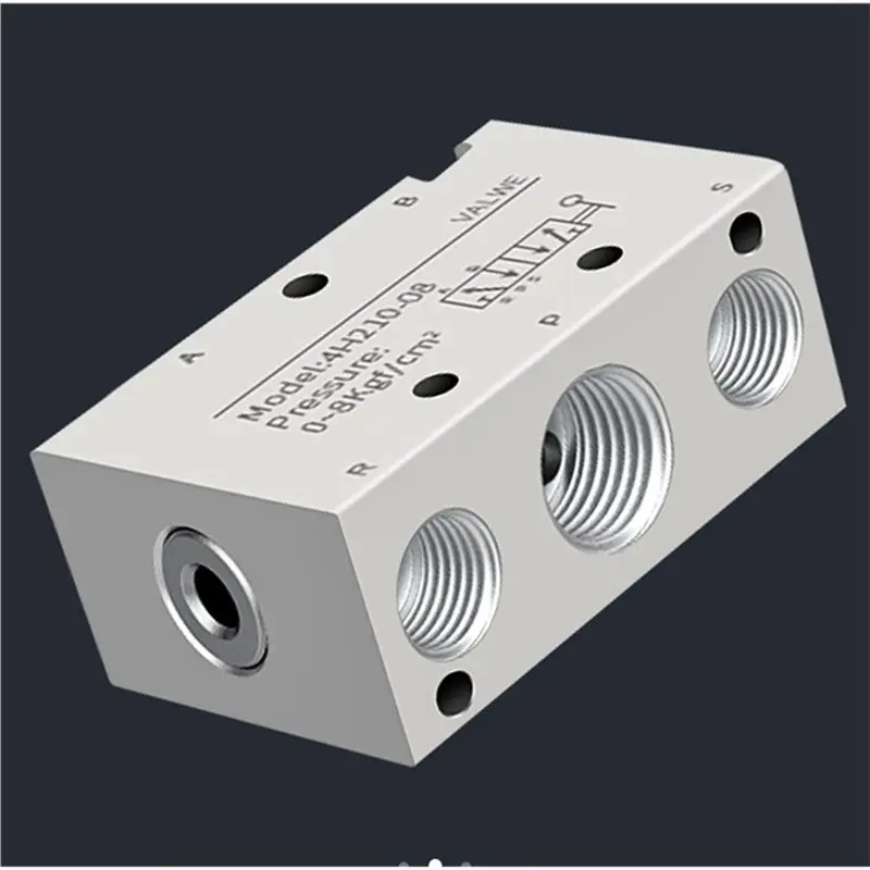 AB02 6X 5/2 Way Pneumatic Air Hand Lever Operated Valve Manual Control 2 Position 3 5Port Push-Pull 4H210-08