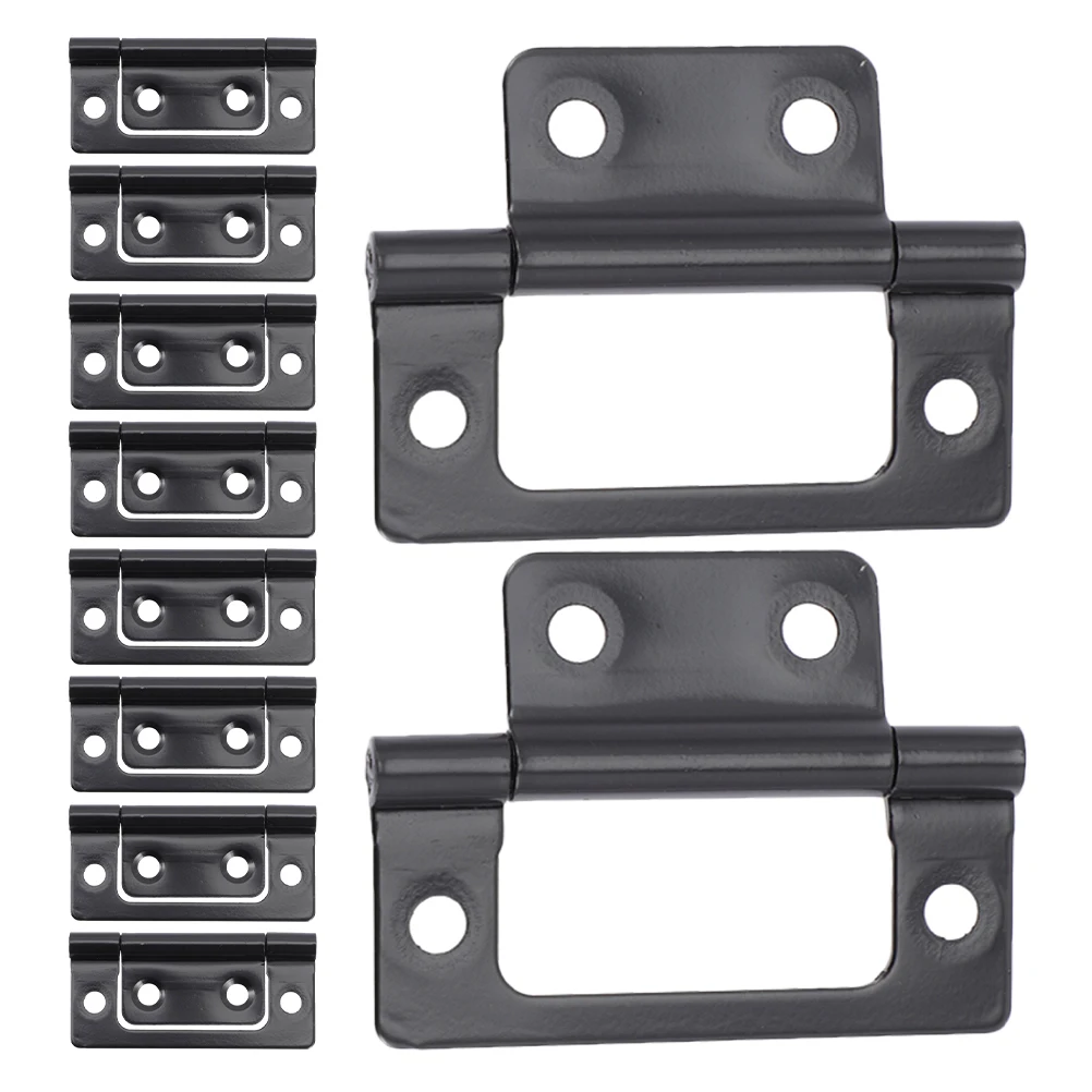 

12 Pcs Iron Hinge Durable Thickened Black Cabinet Heavy Duty Hinges for Doors Furniture Vintage Charm Classic