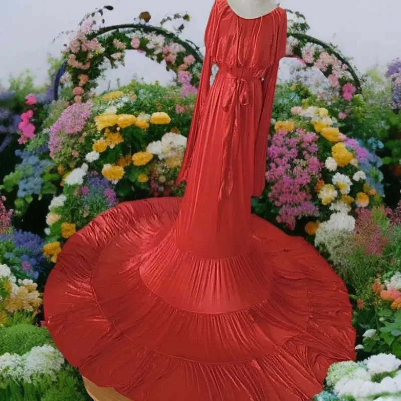 

Satin Horn Length Dress Glossy Ruffle Loose Maxi Dress Elegant Long Sleeve Plus Size Silky Touch Sleeping Robe Men Women Sexy