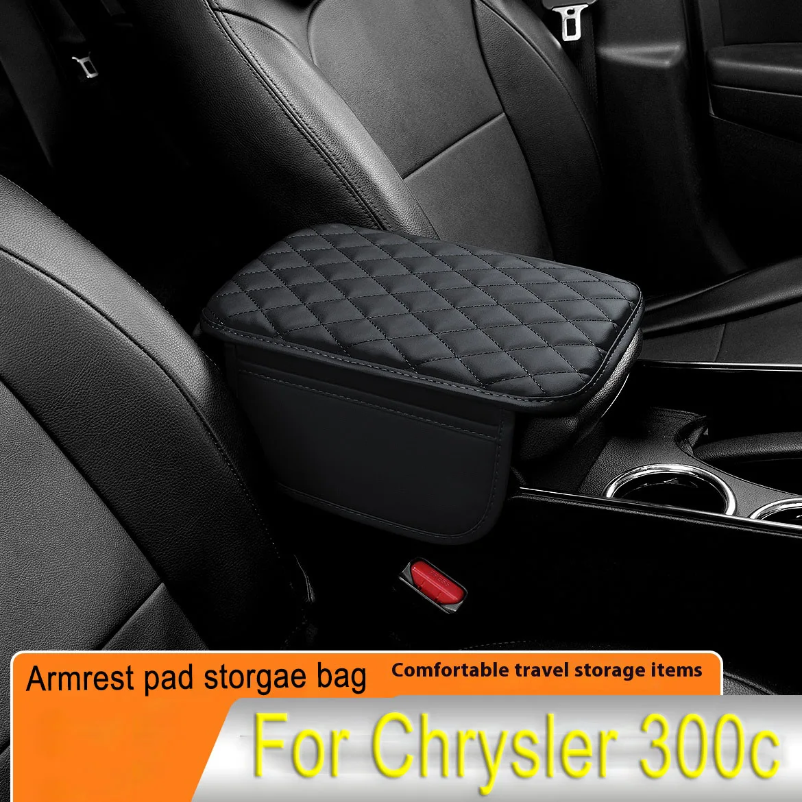 Car Interior Accessories Armrest Box Height Increase Pad Storage Bag Center Console Protector Cover For Chrysler 300c