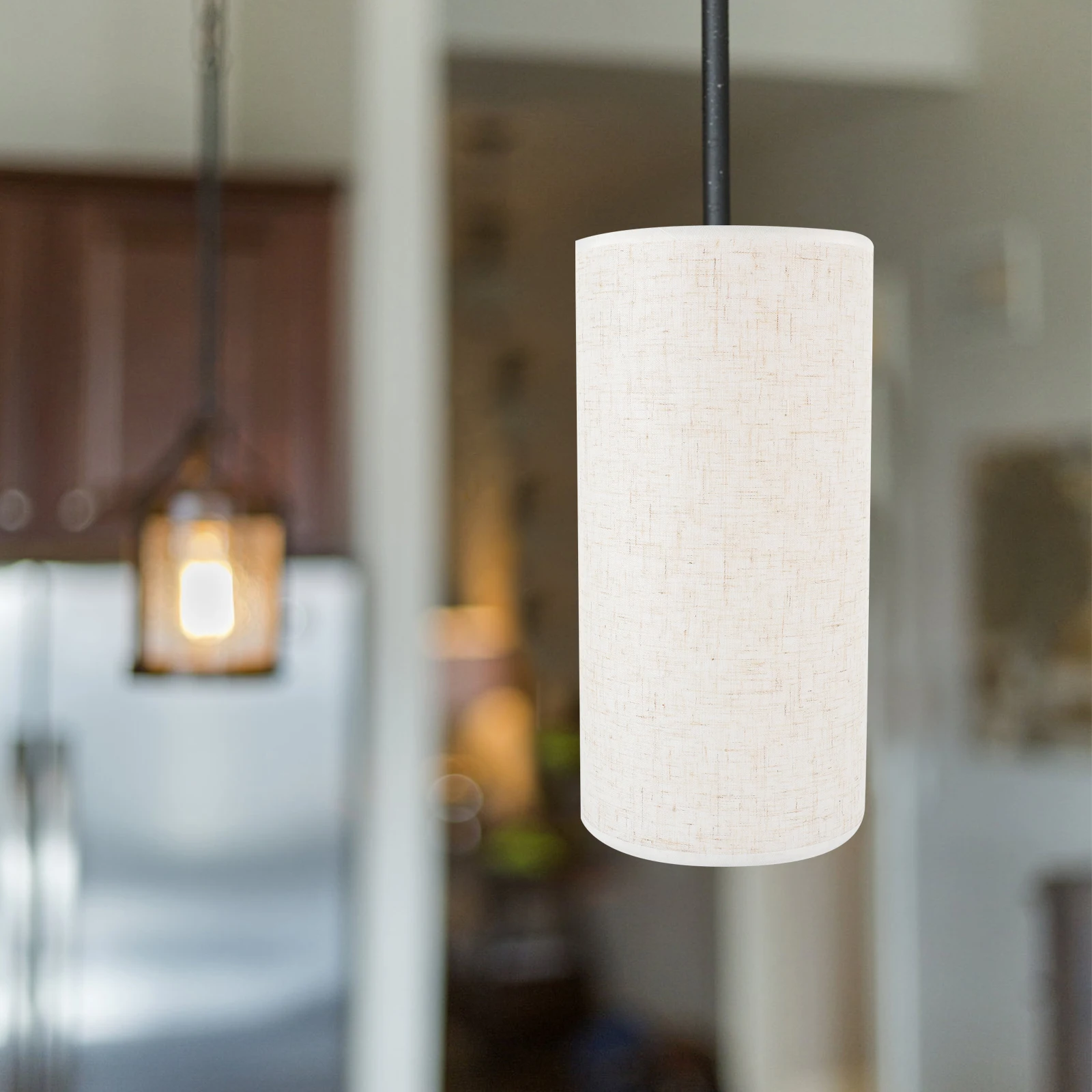 

Linen Drum Lampshade E27 Cylindrical Cover For Desk Table Floor Wall Lamps Replacement Lighting Accessories Decor
