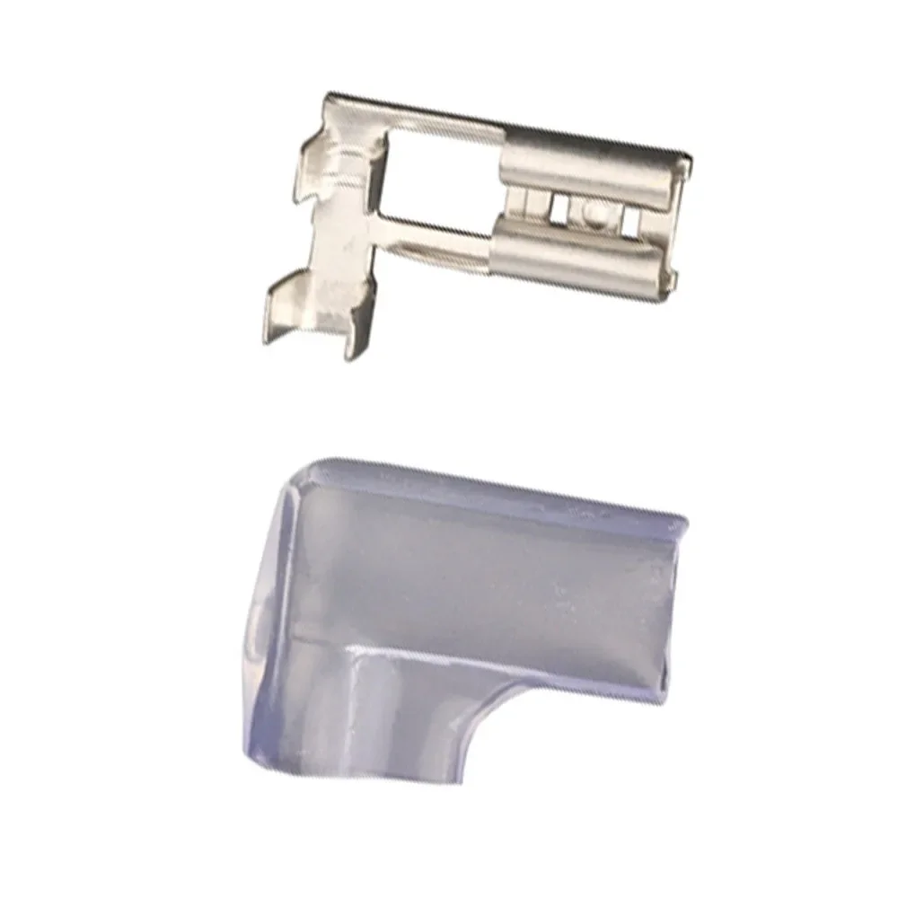 100pcs/lot 4.8 Flag-shaped plug spring + elbow sheath Plug-in cold-pressed terminal block switch wire connector 0.5-1.5mm2
