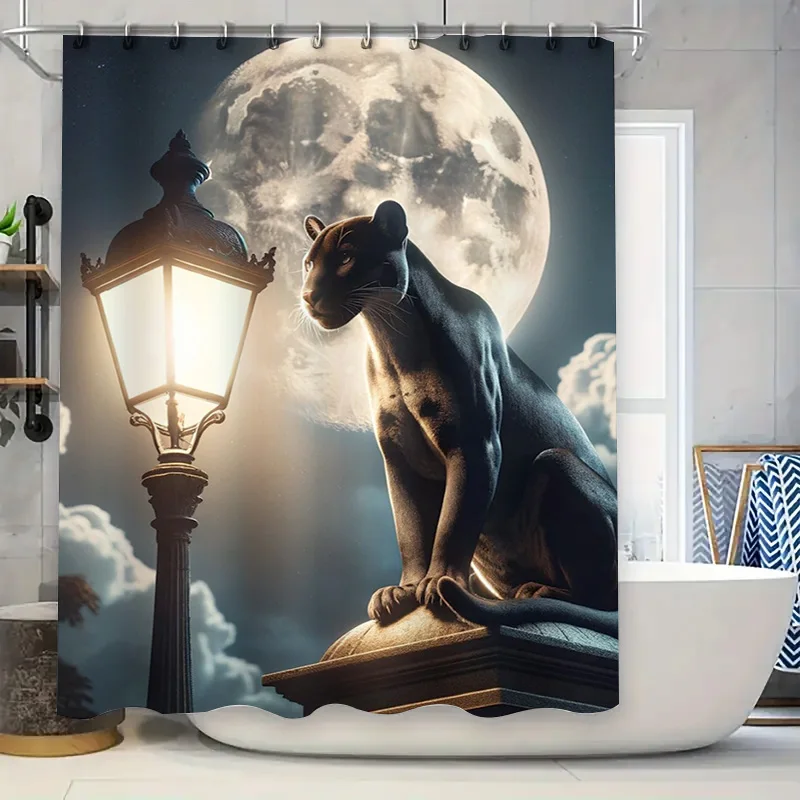 

Уникальная винтажная японская волнистая занавеска для душа, водонепроницаемая ткань, декор для ванной комнаты с кораблями, разноцветные (белые)