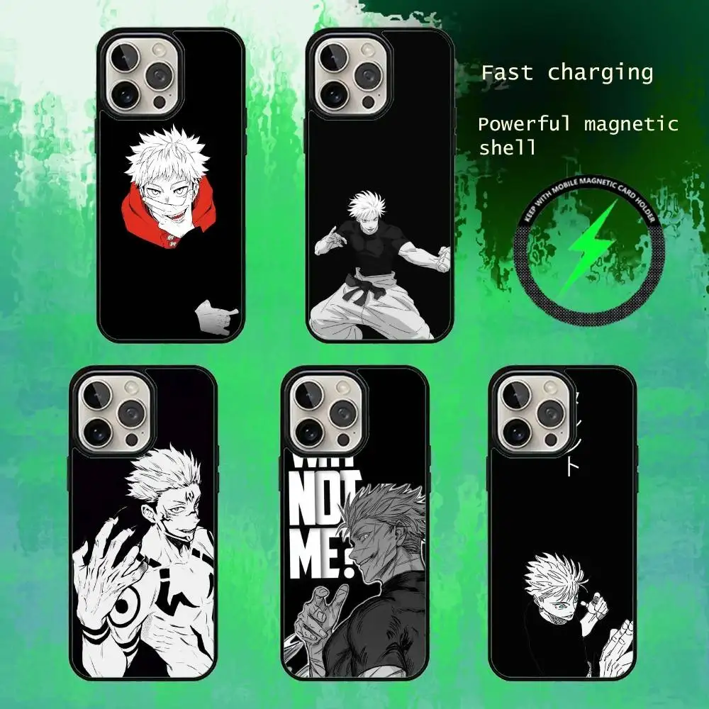 

Anime J-Jujutsu K-Kaisen Gojo Phone Case For iPhone17,16,15,14,13 Plus,Pro Max Magnetic For Magsafe Wireless Charging