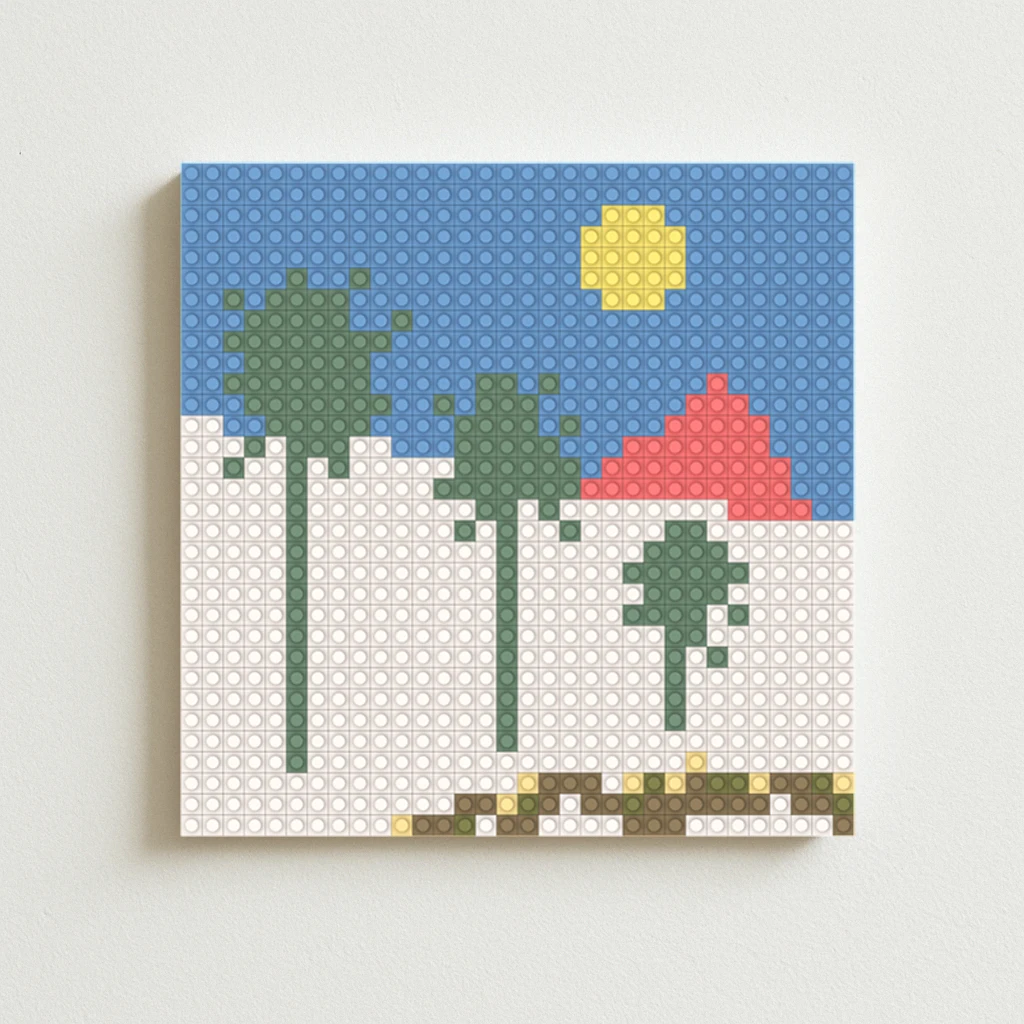 

Rock T-The C-Cure DIY Building Blocks Mosaic Wall Art Classic Rock Music Merch Creative Handmade Poster for Home Decor