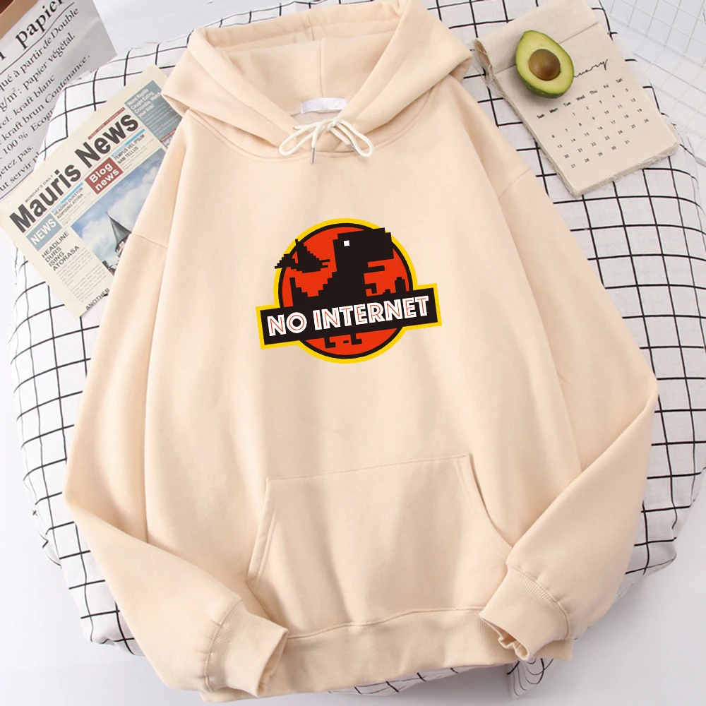 Dinosaur Game Print  Hoodie men's Hipster Oversize Hoody Hip Hop Comfortable Sweatshirt Cartoons Soft Pullover