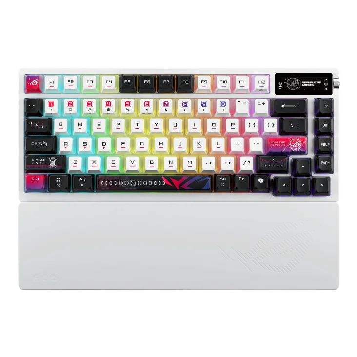 2025 New Airrval ROG Azoth X Mechanical Switches Tri-mode OLED Display RGB 1000Hz Professional Esports Gaming for PC