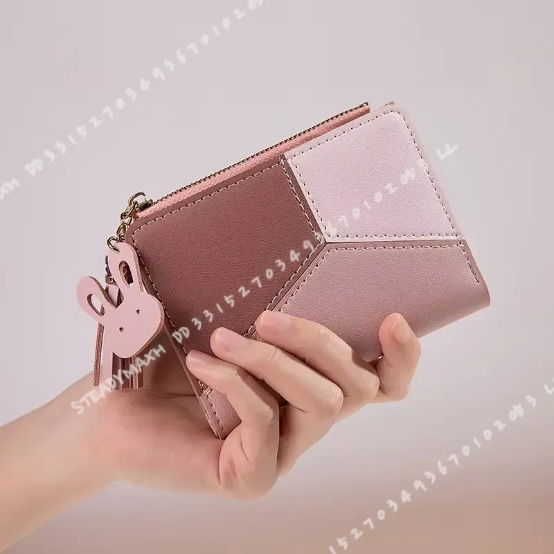 Women's PU Leather Wallet Foldable Card Holder Coin Purse Portable Lady Purses