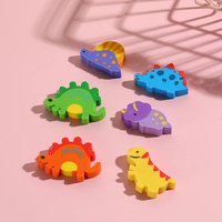 10-pack Cartoon Dinosaur Eraser Creative Stationery Cross-border Gifts Prizes Slices Small Dinosaur Animal Eraser