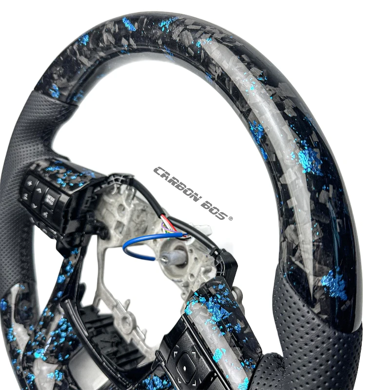 Auto Accessories Hot for Toyota Hilux Blue Forged Carbon Fiber Steering Wheel for Toyota Car Handle One Piece Delivery 2012-2024